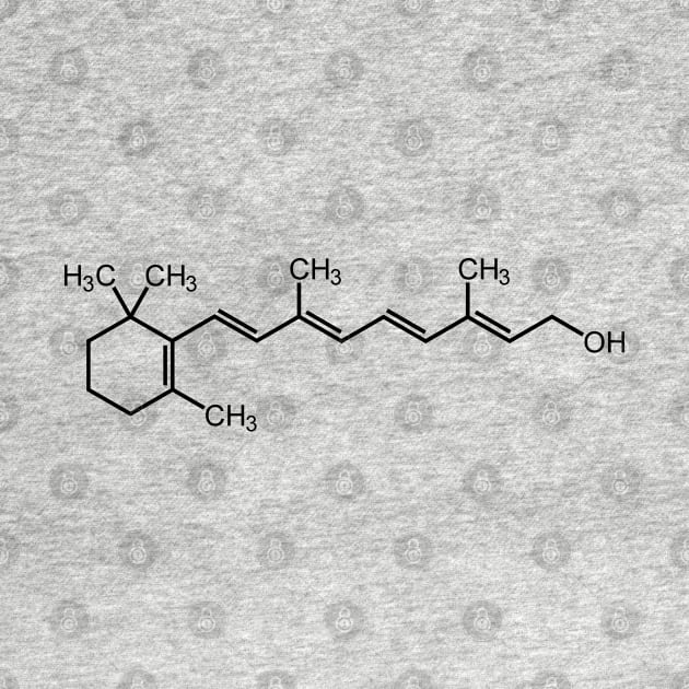 Vitamin A Retinol C20H30O Molecule by Zeeph